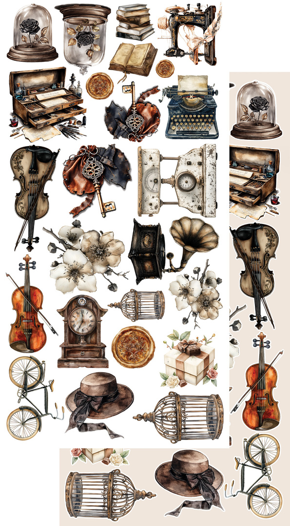 In silence - zestaw dodatków wiosennych 15x30cm