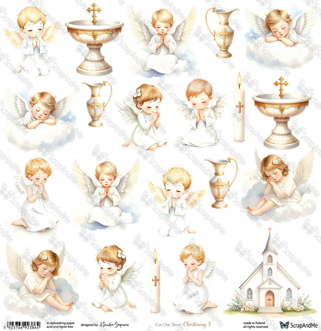 Simple Story 4 - arkusz Christening 3 30x30cm