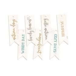 The Four Seasons Autumn tagi podłużne z napisami 7szt