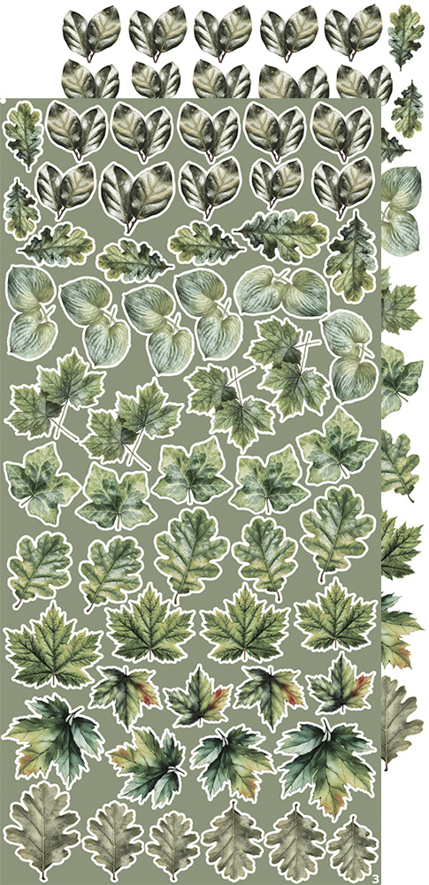 CREATIVE EXTRAS  LEAVES #1 - zestaw dodatków 15x30cm