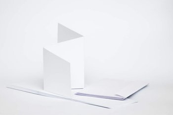 komplet baz kartki A6 parawan biała matowa GoatBox 10szt z kopertami