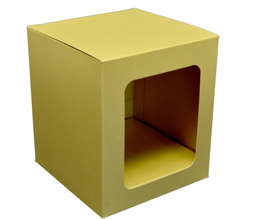 Pudełko na bombkę 10cm lub kubek złote perłowe GoatBox
