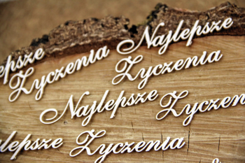 Najlepsze Życzenia zestaw 6 napisów tekturka