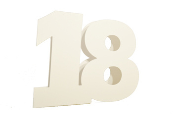 Baza kartki liczba 18 ecru GoatBox