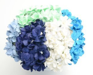 Kwiaty Filipinki -  mix -białe, miętowe, błekitne, granatowe  50szt