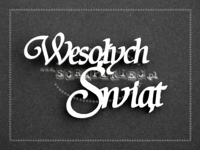 Wesołych Świąt zestaw słów 3x5 cm 6sztuk