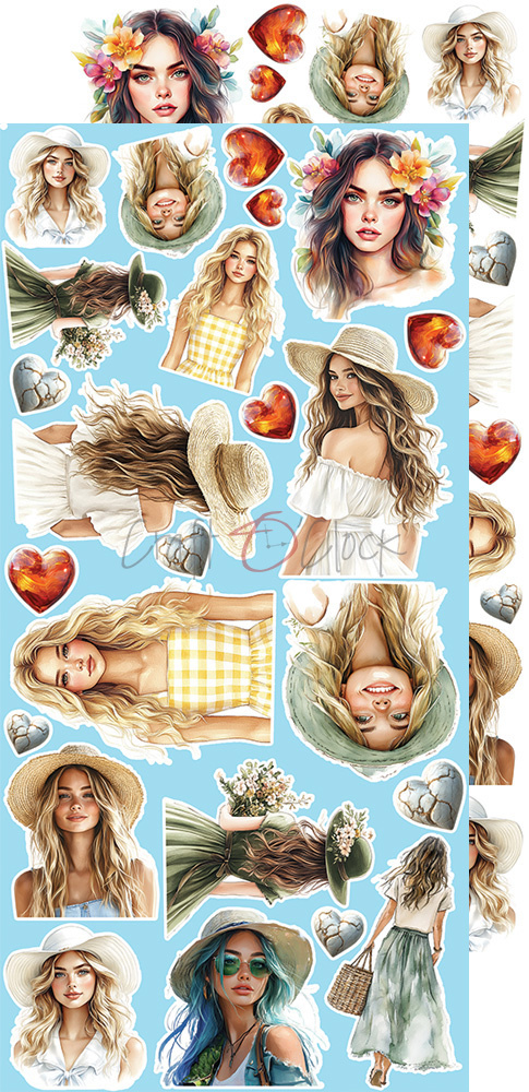 Summer Adventures - zestaw dodatków Mix 15x30cm