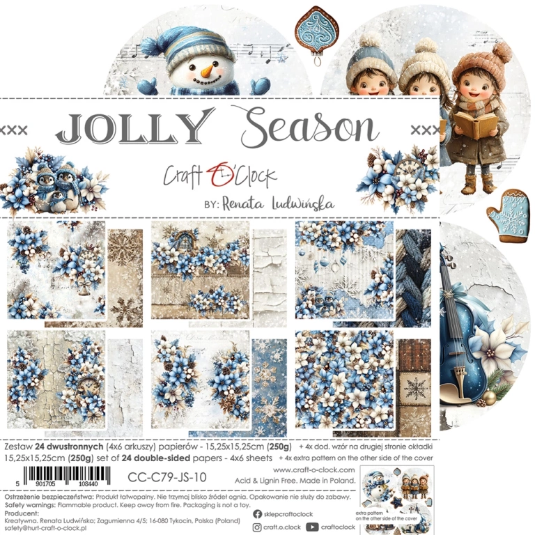 Jolly Season - zestaw papierów 15x15cm