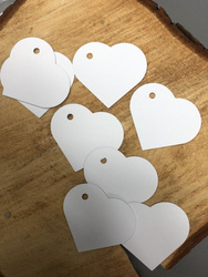 Serduszka zawieszki ecru