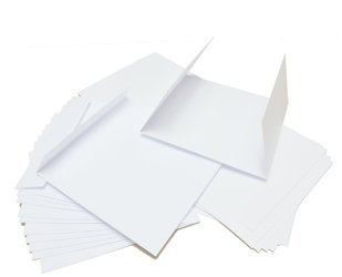 Baza kartki kwadratowa okiennica biała 15cm 10szt + koperty GoatBox