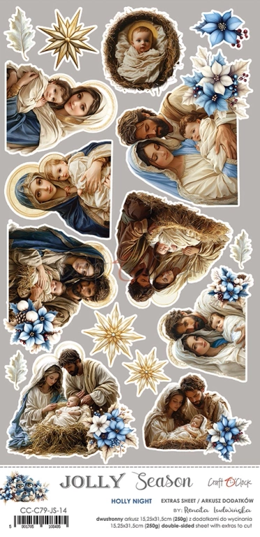 Jolly Season - arkusz Holly Night 15x30cm