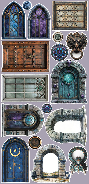 CREATIVE EXTRAS - MIX 03 - SUPERNATURAL WORLD - zestaw dodatków 15x30cm