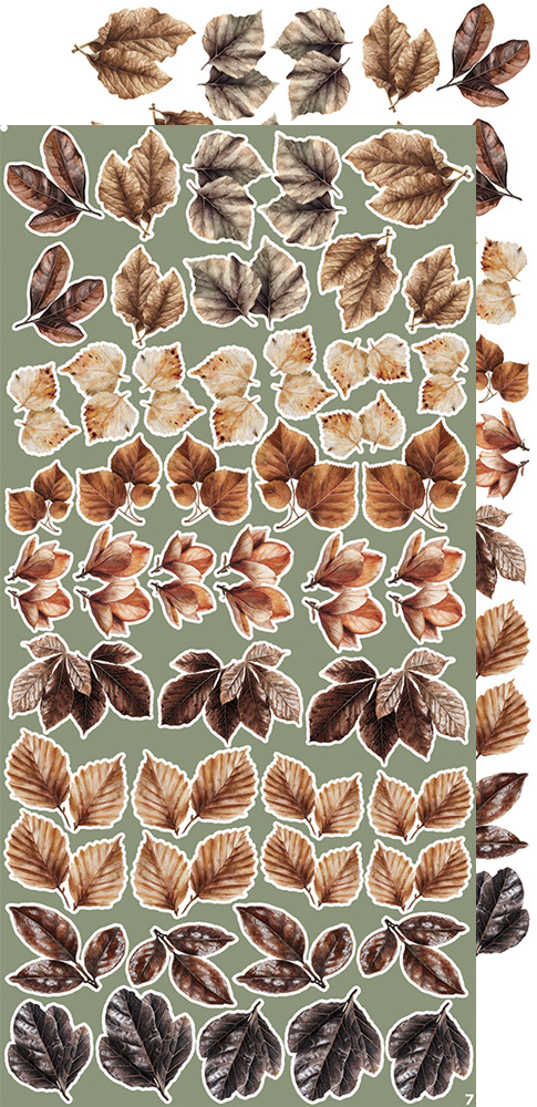 CREATIVE EXTRAS - MIX 04 - ALL LEAVES - zestaw dodatków 15x30cm