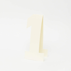 Baza kartki JEDYNKA cyfra 1  ecru GoatBox DL