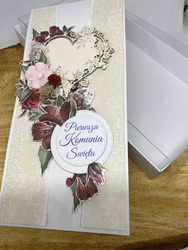 DL kartka w pudełku komunia