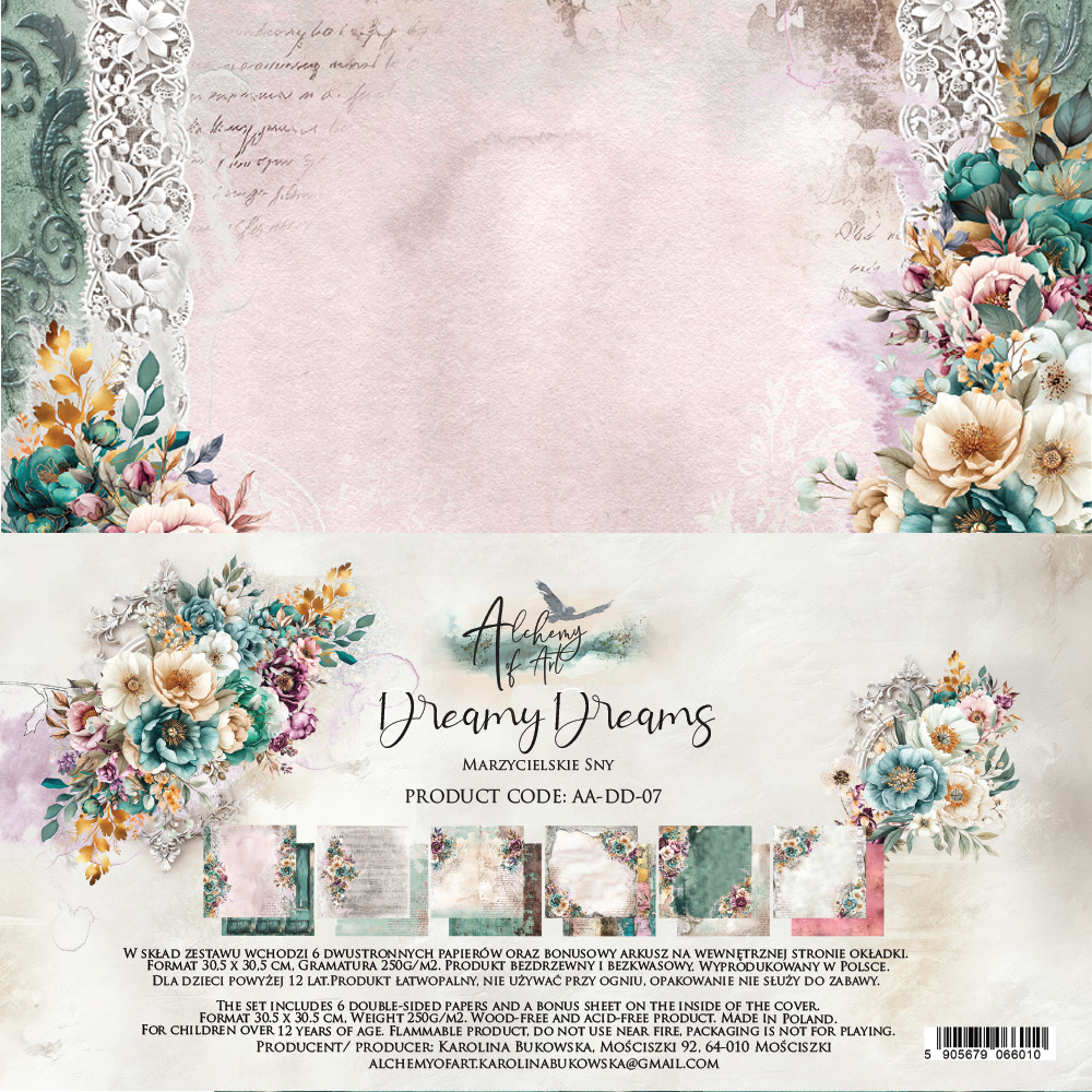 Dreamy Dreams - zestaw papierów 30x30cm