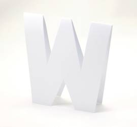 Baza kartki litera W biała GoatBox