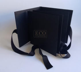 Album harmonijka na wiązanie - czarna