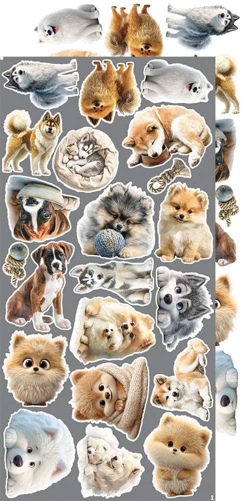 CREATIVE EXTRAS DOGS - 04 zestaw dodatków 15x30cm