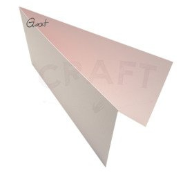 Baza kartki DL pozioma 9,9x21cm różowa pastelowa GoatBox