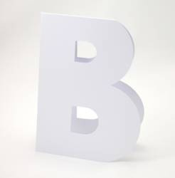 Baza kartki litera B biała GoatBox
