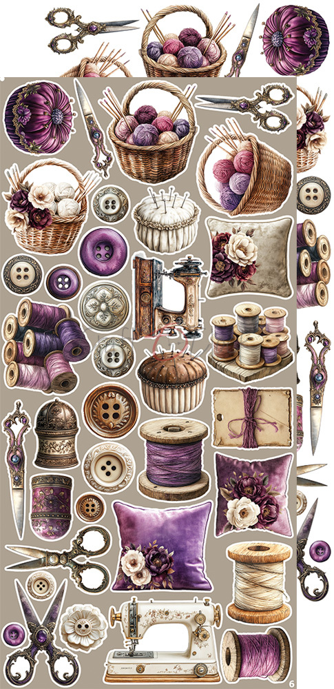Plum & Caramel - zestaw dodatków Mix 15x30cm