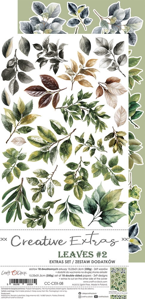 CREATIVE EXTRAS LEAVES #2 - zestaw dodatków Liście 15x30cm