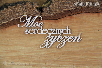 Moc serdecznych życzeń - napis