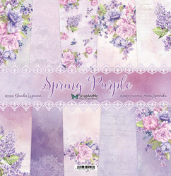 Zestaw papierów Spring Purple 30x30cm Scrap And Me