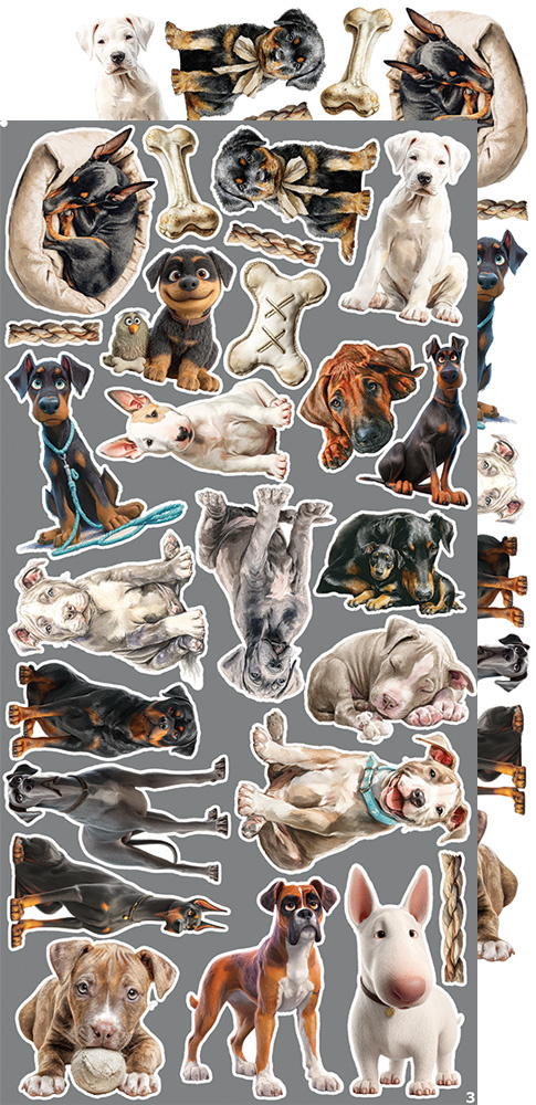 CREATIVE EXTRAS - MIX 02 Lovely Pets -15x30cm