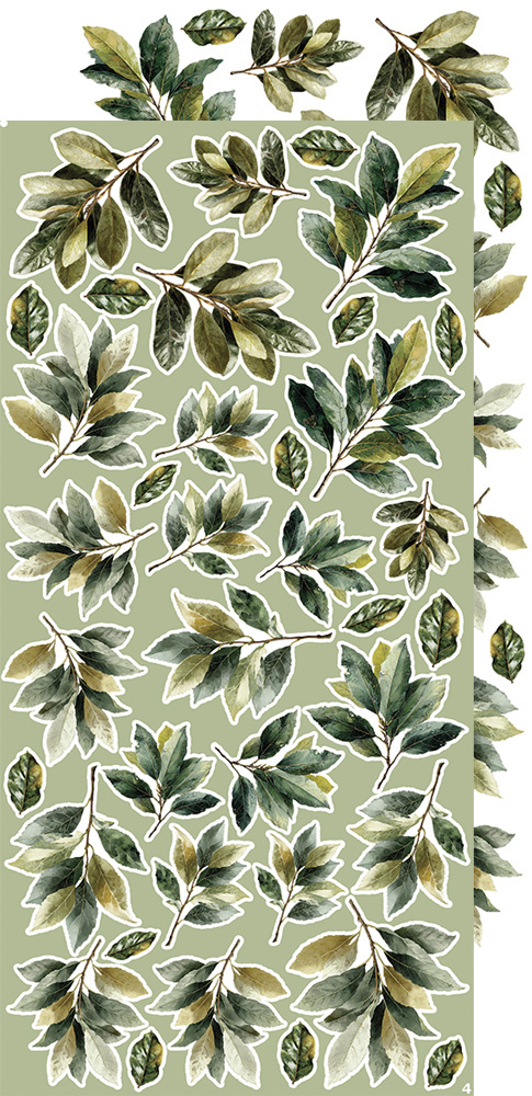 CREATIVE EXTRAS - MIX 04 - ALL LEAVES - zestaw dodatków 15x30cm
