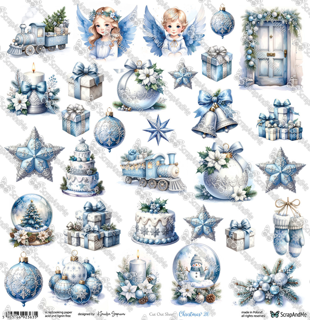 Arkusz do wycinania Winter Sparkle Christmas 26