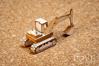 Koparka na gąsienicach 3D - Tekturka - Toys for Boys