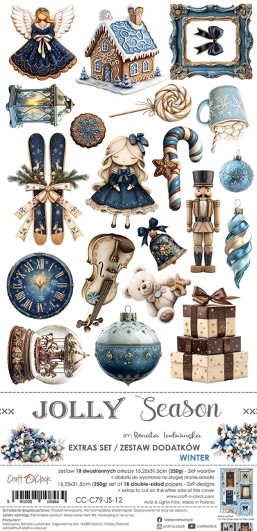 Jolly Season - zestaw dodatków Winter 15x30cm