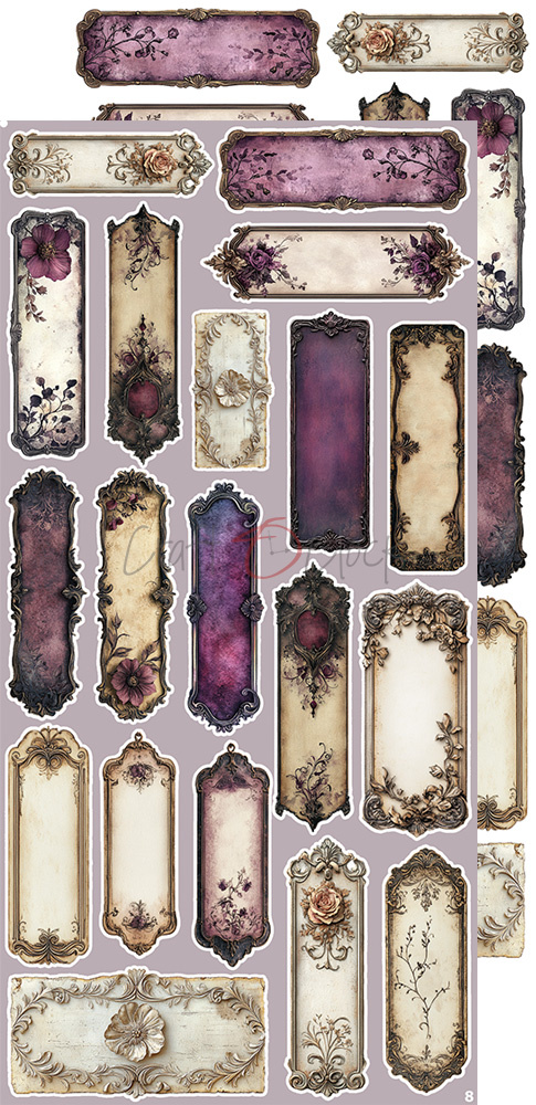 Plum & Caramel - zestaw dodatków Mix 15x30cm