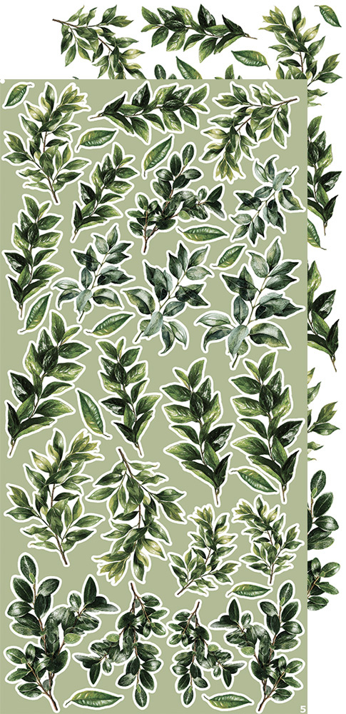 CREATIVE EXTRAS - MIX 04 - ALL LEAVES - zestaw dodatków 15x30cm