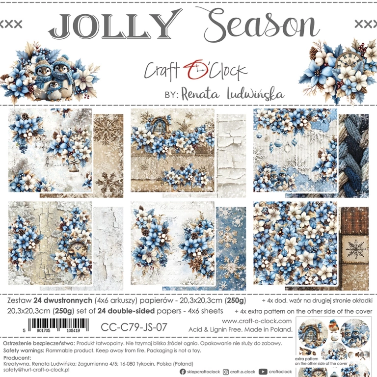 Jolly Season - zestaw papierów 20x20cm