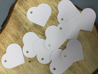 Serduszka zawieszki  BIAŁE