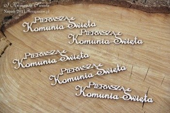 Pierwsza Komunia Święta zestaw 02 - 5 napisów