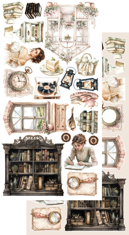 In silence - zestaw dodatków wiosennych 15x30cm