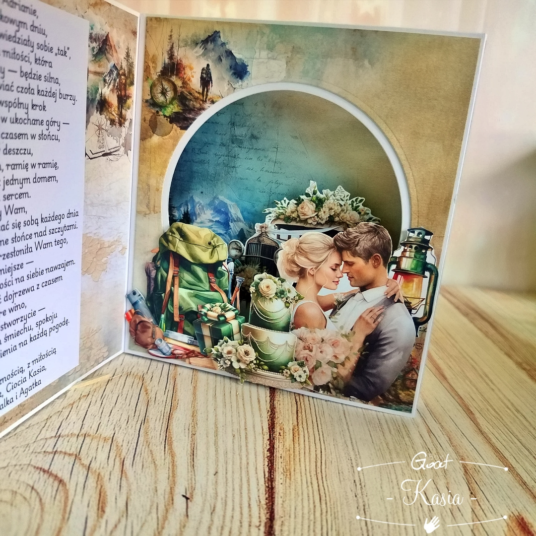 Baza ruchomej kartki Shadow Card 15cm biała KOŁO GoatBox