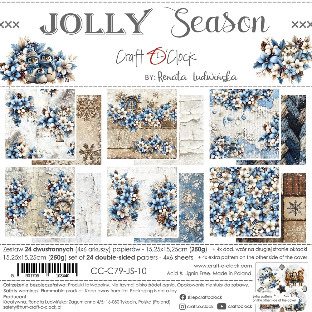 Jolly Season - zestaw papierów 15x15cm