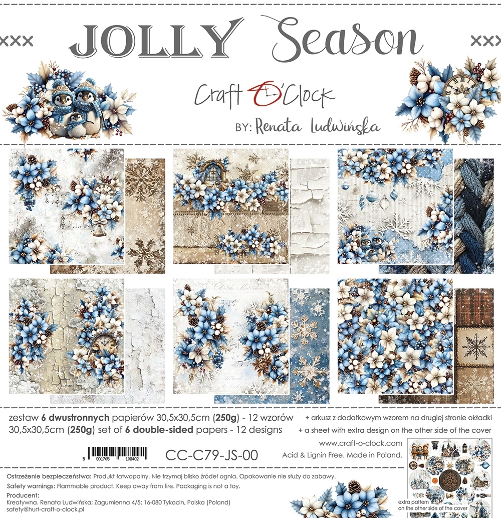 Jolly Season - zestaw papierów 30x30cm