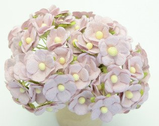 Różowe sweetheart'y z listkami - zestaw 50szt