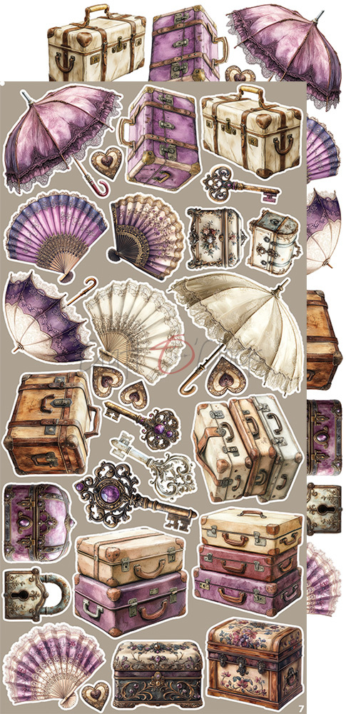 Plum & Caramel - zestaw dodatków Mix 15x30cm