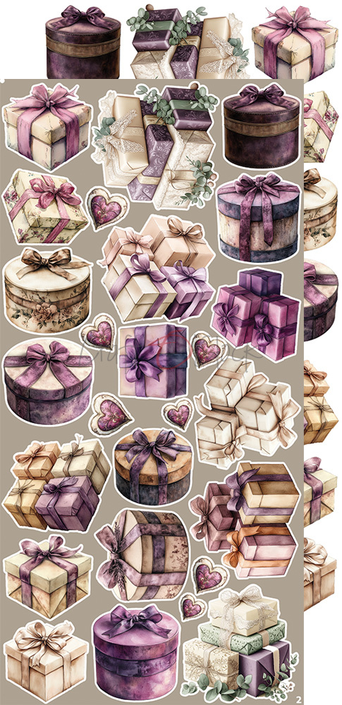 Plum & Caramel - zestaw dodatków Mix 15x30cm