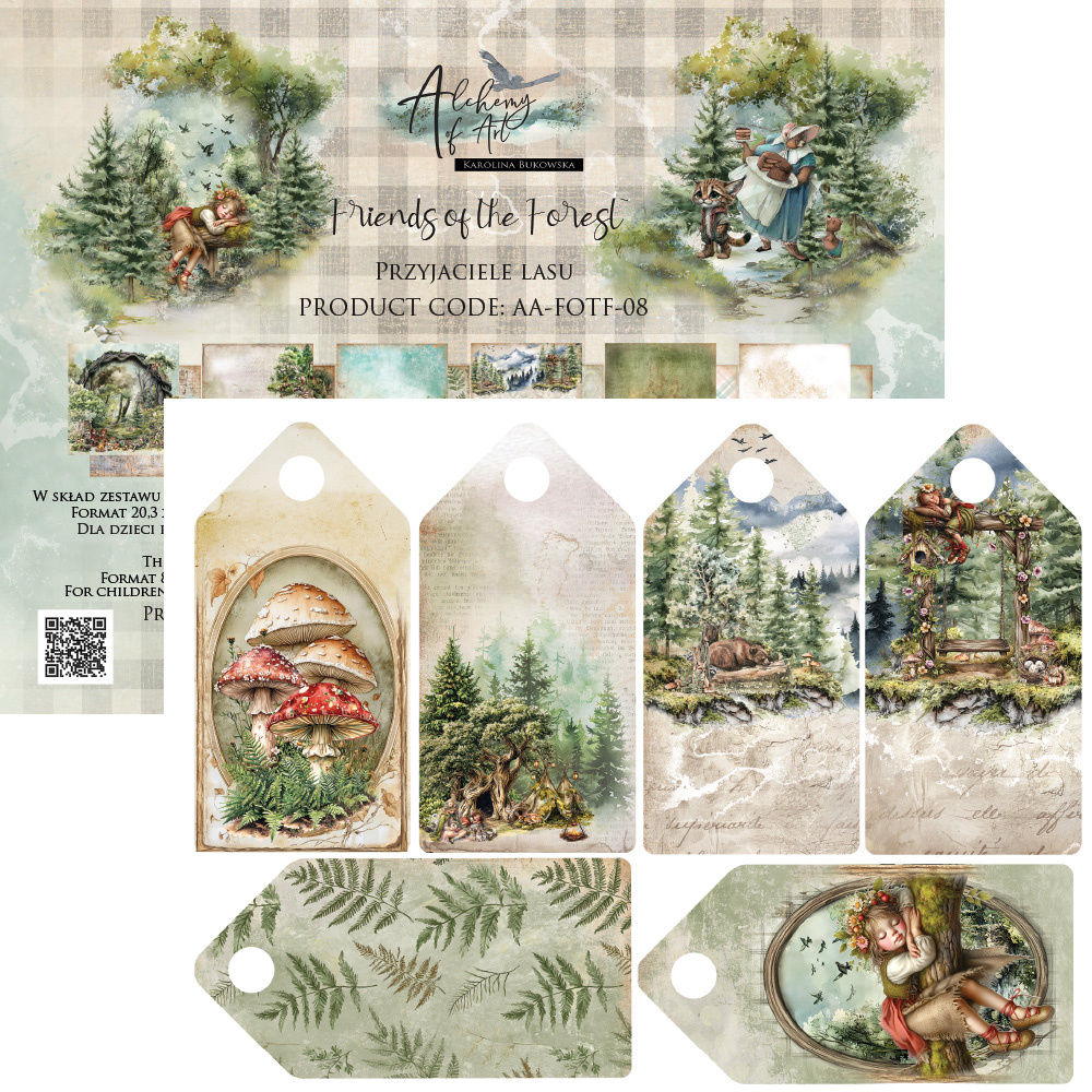 Friends of the Forest - zestaw papierów 20x20cm
