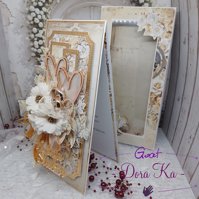 Baza kartki DL pozioma pionowa 9,9x21cm biała matowa GoatBox