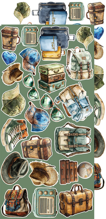 Summer Adventures - zestaw dodatków Trip 15x30cm