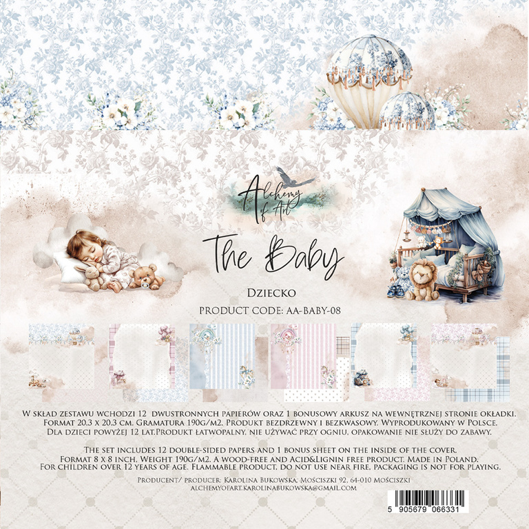 The Baby - zestaw papierów 20x20cm